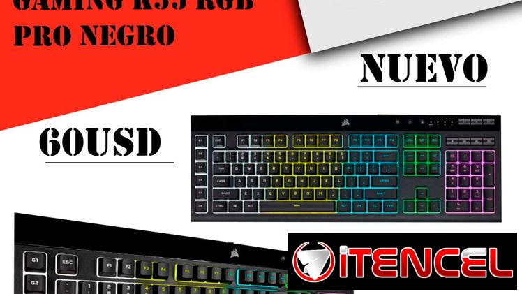 Teclado CORSAIR Gaming K55 RGB Pro Negro “Nuevo Sellado”
