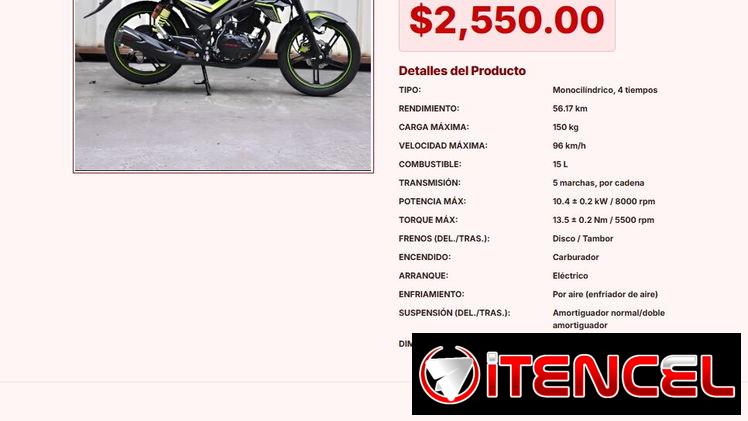 Motocicleta KRATHOS 200 CC Pro: Carga 150kg con Doble Suspensión Real VPT#-0357