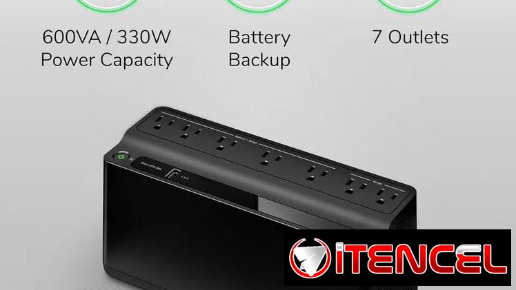 Backup APC DE 600VA/300W con 7 tomas y 1 puerto USB. Nuevo en caja.