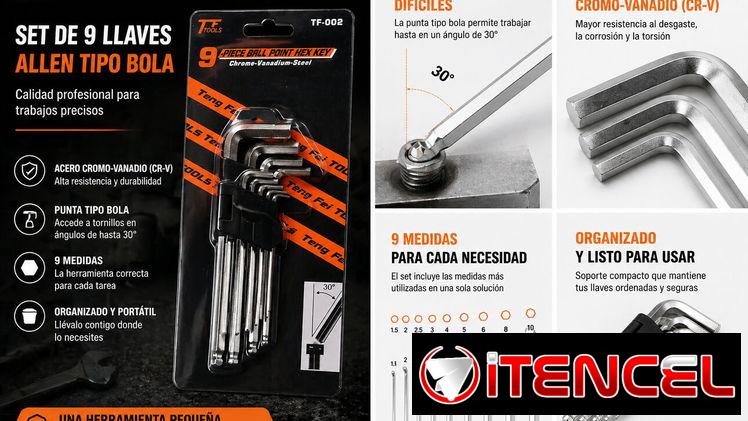 Llaves de Allen: Set de 9 llaves, nuevo en su caja 🧰✨