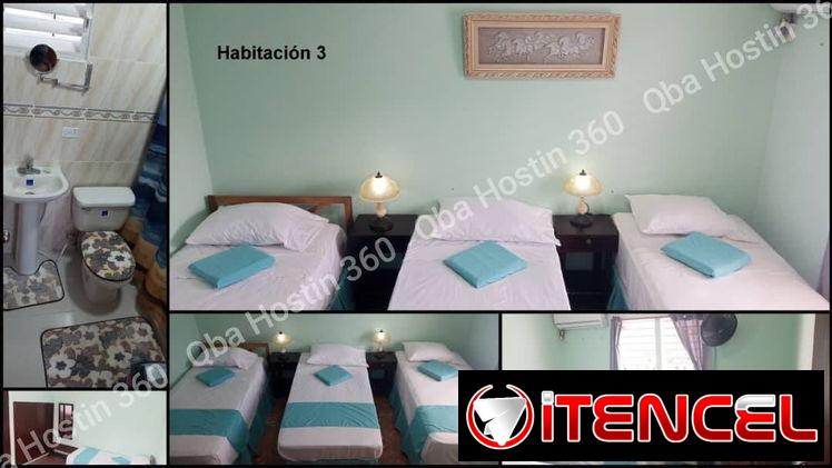 Renta en el centro de Cienfuegos con 3 habitaciones para 7 personas