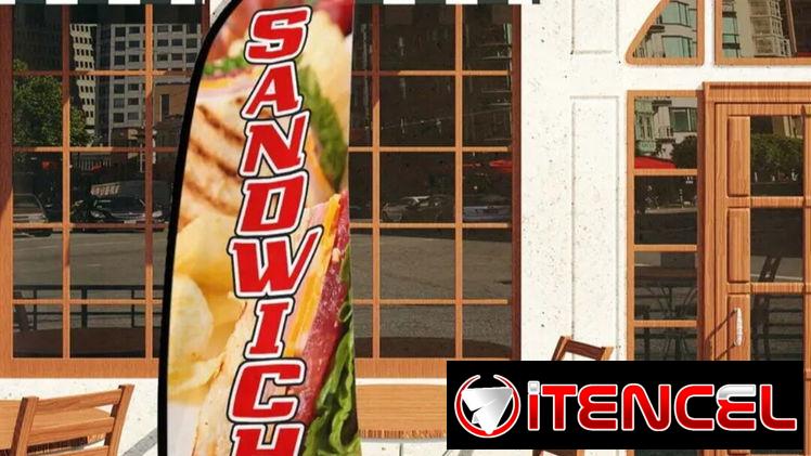 Indicadores de ubicación de expendio de sandwiches