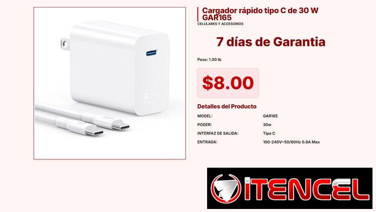 Cargador GAR165 30W: Solución de Carga Rápida para el Hogar y Oficina VPT#-0076