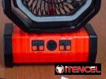 VENTILADOR RECARGABLE PORTÁTIL F6 CON LUZ LED 20000mAh NARANJA o VERDE