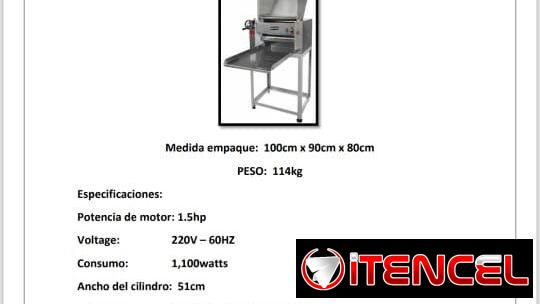 Laminadora sobadora industrial de base nueva en el huacal,