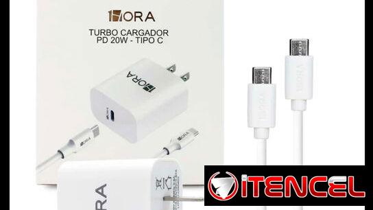 Conjunto Cable iphone- Turbo Cargador TipoC de 20W carga Rápida. 52759786. Marca 1Hora. de excelente calidad