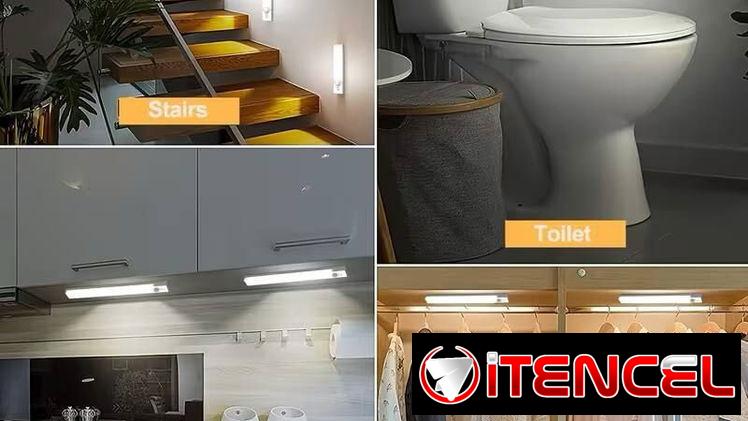 – 3 Luces LED USB Recargables con Base Magnética