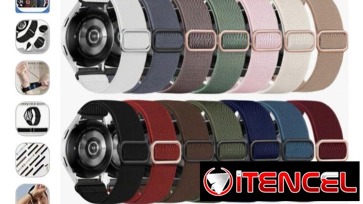 Correas de tela elástica para Galaxy Watch 20 mm