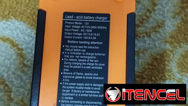 Cargador de batería inteligente 12 v 10 amp