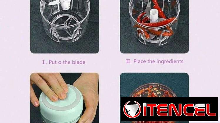 Procesador y moledor recargable para alimentos y especias disponible color verde