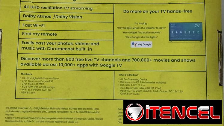 Android tv box 4k con Google TV