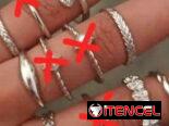 Piercing de nariz y anillos