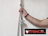 Aqua-Q Kit Ducha Cuadrada Acero Inox ABS Latón, Ducha Cuadrada Royal Shower Aqua-Q 86cm VPT#-0521