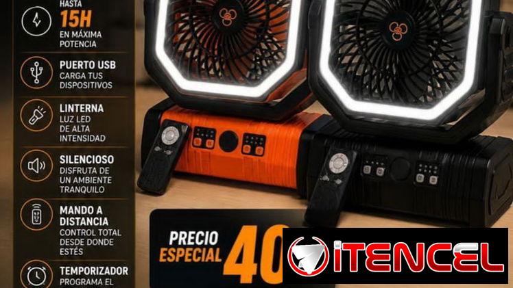 Ventilador recargable de 20.000mAh