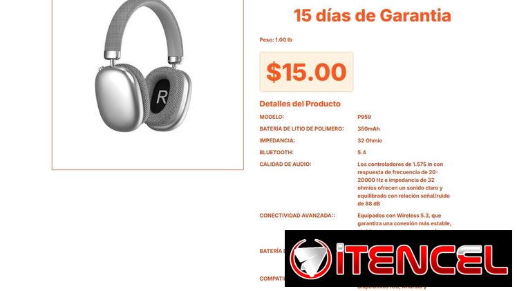Buscas bajos potentes y este Auriculares Bluetooth P959 es el ideal VPT#-0026