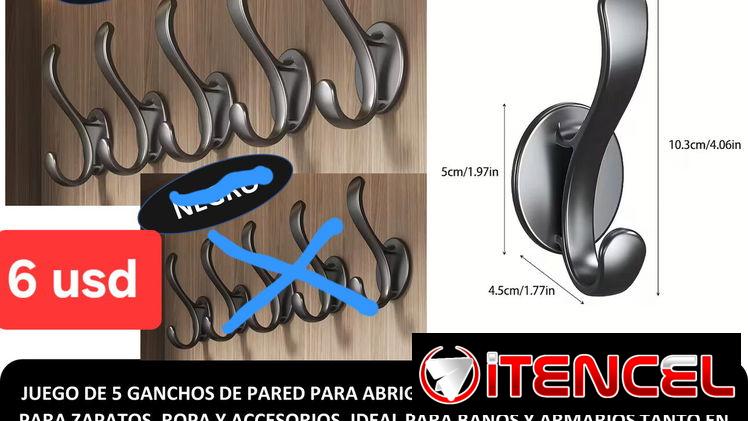 Juego de 5 ganchos de pared