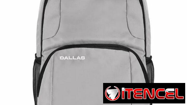 Mochila Unno Tekno Dallas Gris Para Laptop 15.6″ Resistente Con Compartimento Acolchado y Bolsillos Múltiples