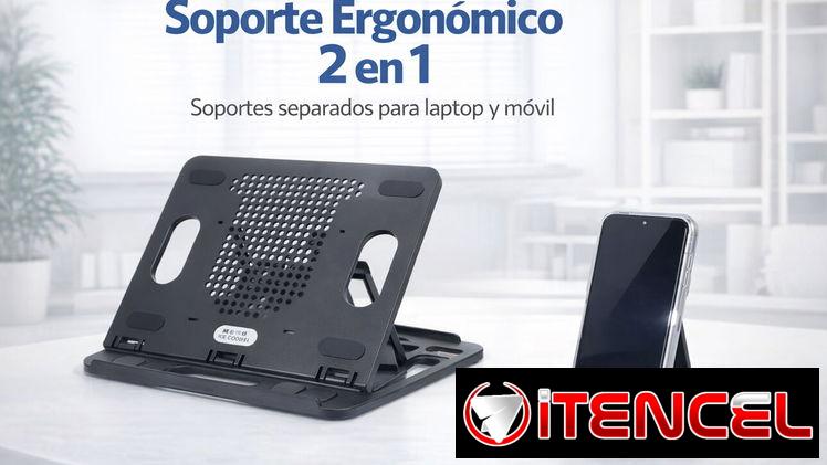 Soportes separados para laptop y móvil / 2 en 1