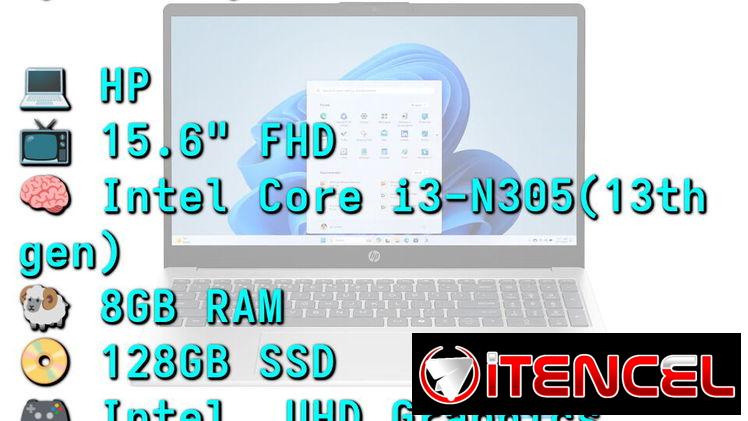 LAPTOP 🎁NUEVA🎁📦CAJA, HP (15-fd0113dx), 15.6″ FHD IPS, Intel Core i3-N305(13th gen), 8GB RAM, 128GB SSD, 10Horas