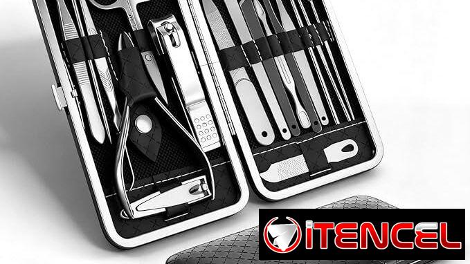– Kit de manicura Profesional de 19 piezas para profesionales y principiantes.