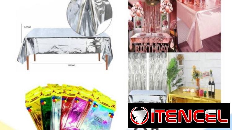 Mantel y cortinas decorativas para celebraciones