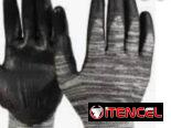 Guantes diseño de rayas para proteccion y frio.
