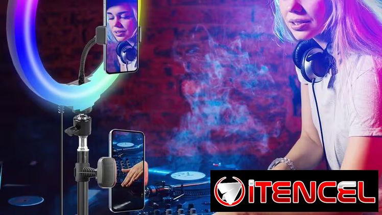 ☎️53544655 🛵 Entrega Disponible ⭐Aro de Luz LED RGB 12” con Trípode 63” y Soporte para Teléfono ⭐