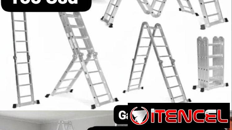 Escalera Multipropósito Plegable 3.7 metros, Garantía de 7 días, Entrega por un mínimo costo adicional para toda La Haba