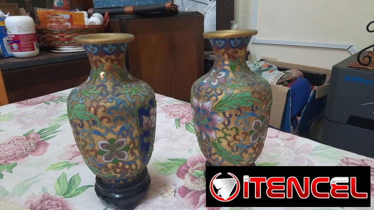Búcaros chinos con base