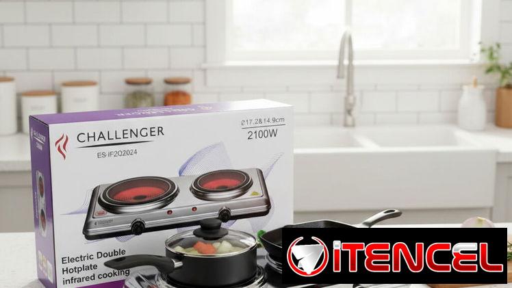 2100w !!! COCINA INFRARROJA 2100W CHALLENGER. MENSAJERIA CON FACTURA Y GARANTIA. TL 54833699