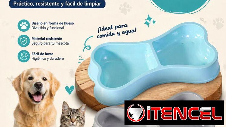 Comederos dobles de plásticos