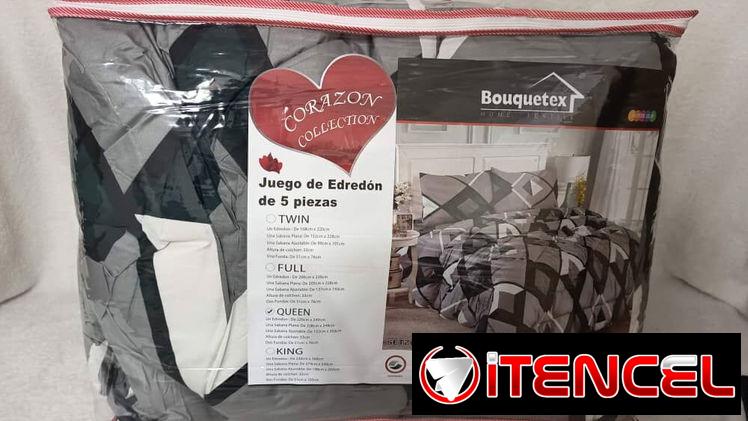 Juego de Edredón – 5 Piezas (Queen) 💰 Precio: 75 USD. Calidad premium.  📞56249037