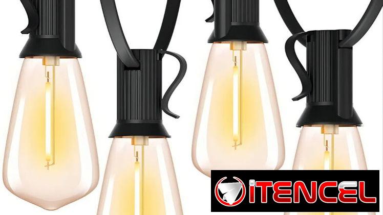 Guirnalda para exteriores luces calidas. De gran calidad. Bombillos estilo gota