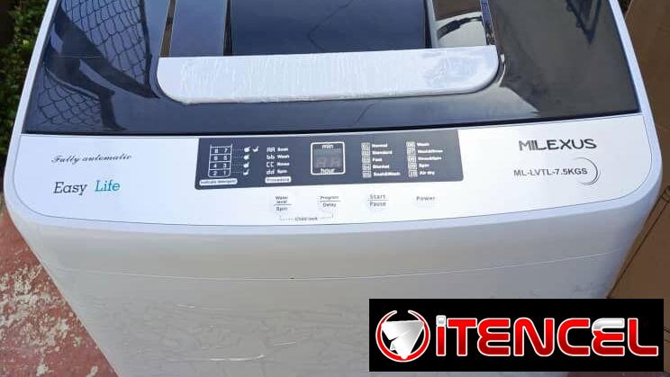 Lavadora Automática 7.5KG marca Milexus carga Superior Panel de Control Digital 110v Precio $250 USD Transporte Incluido