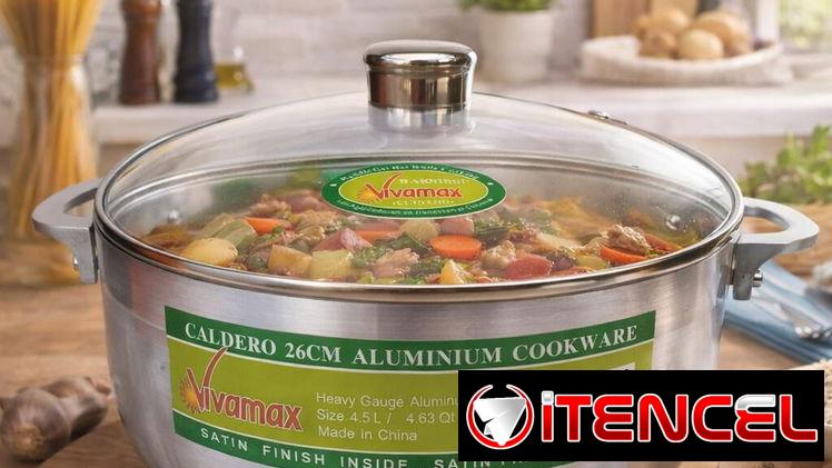 Cazuela de aluminio con tapa 🍲🔥