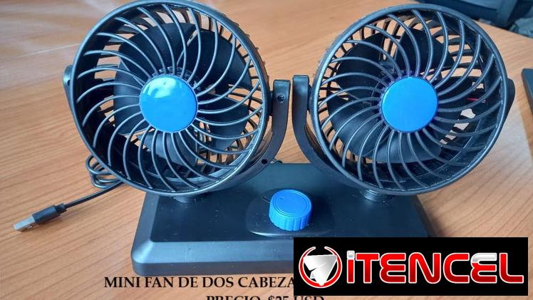 MINI FAN DE DOS CABEZALES INCLINABLES, ENTREGA DE FACTURA CON LA COMPRA, VARIEDAD DE ARTÍCULOS DE TECNOLOGÍA, ETC
