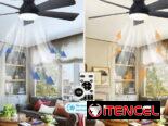 Ventilador de techo moderno Depuley 42 pulgadas 5 aspas, LUCES LED, NEGRO (3 MODO DE ILUMINACIÓN) NUEVO (incluye mando)