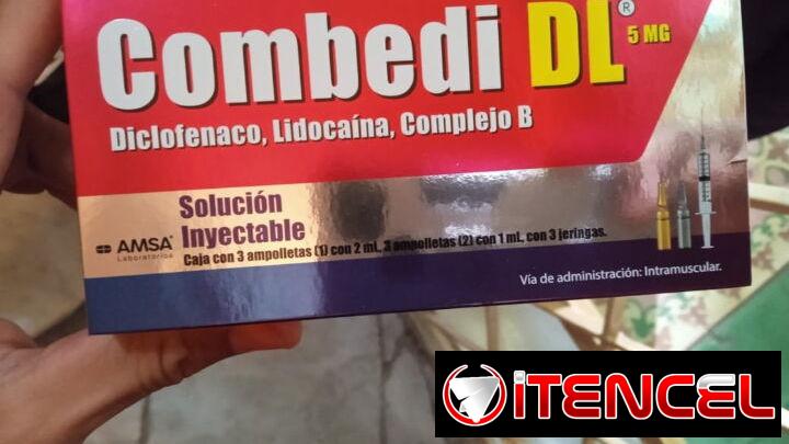 Vitaminas inyectables Combedi ( Diclofenaco, lidocaína, complejo b )