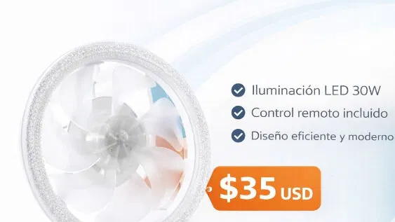 LÁMPARA LED CON VENTILADOR INTEGRADO