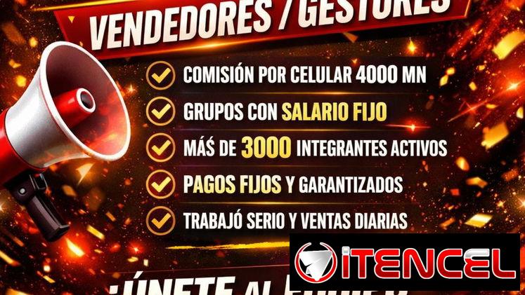 Buscamos gestores de ventas para celulares