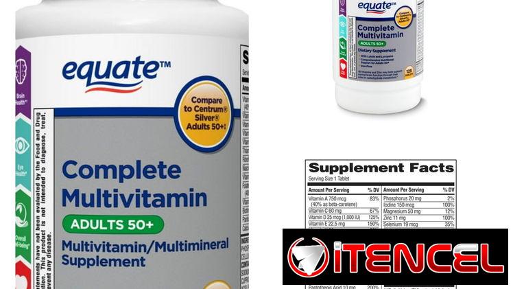 Multivitaminas equate para hombres mujeres y adultos mayores de 50 años