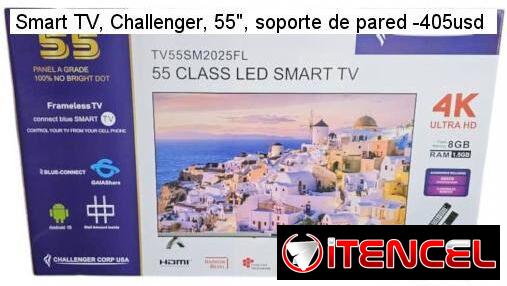 Smart TV Challenger 55″ + Soporte de Pared
