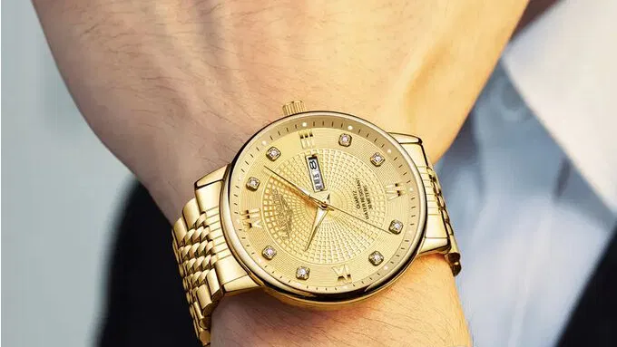 LANGQIES Reloj Elegante Automático 42mm (Gold) | videojuegoshabana.com