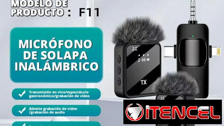 Kit nuevos micrófonos F11, inalámbricos, recargables d solapa más tiempo, alcance y más calidad de sonido