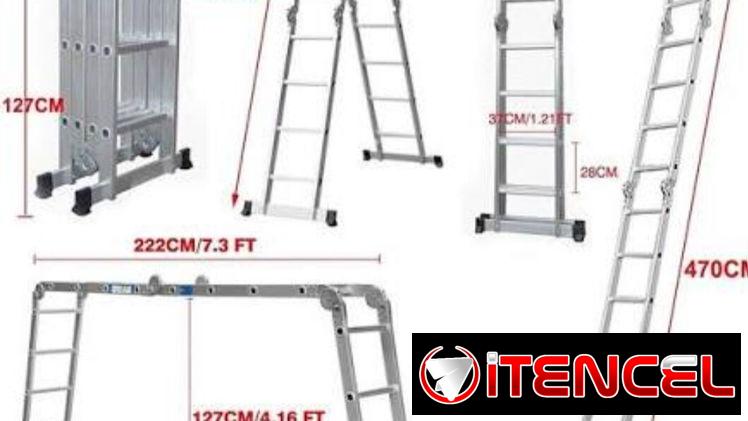 Escalera multipocicion 4×4 de aluminio