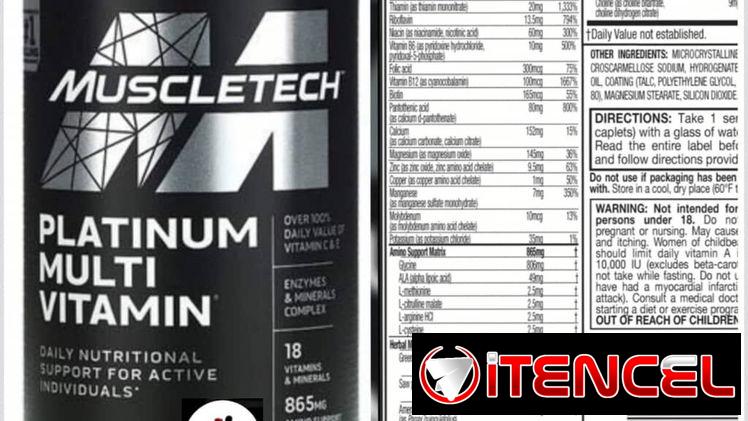 MULTIVITAMINAS PLATINUM DE LA MUSCLETECH 5 6799461 y 56799461