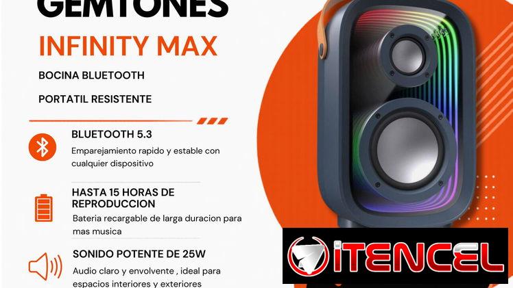 Gemtones Infinity Max Bocina Bluetooth | Speaker Portátil 25W en La Habana