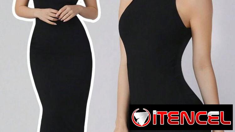 ❤️❤️Vestido negro largo