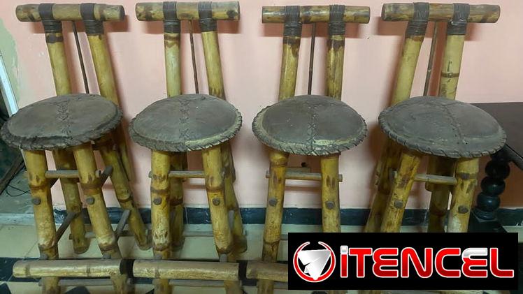 Banquetas de bambú