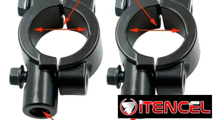 Bases para espejos de motos Rosca M8